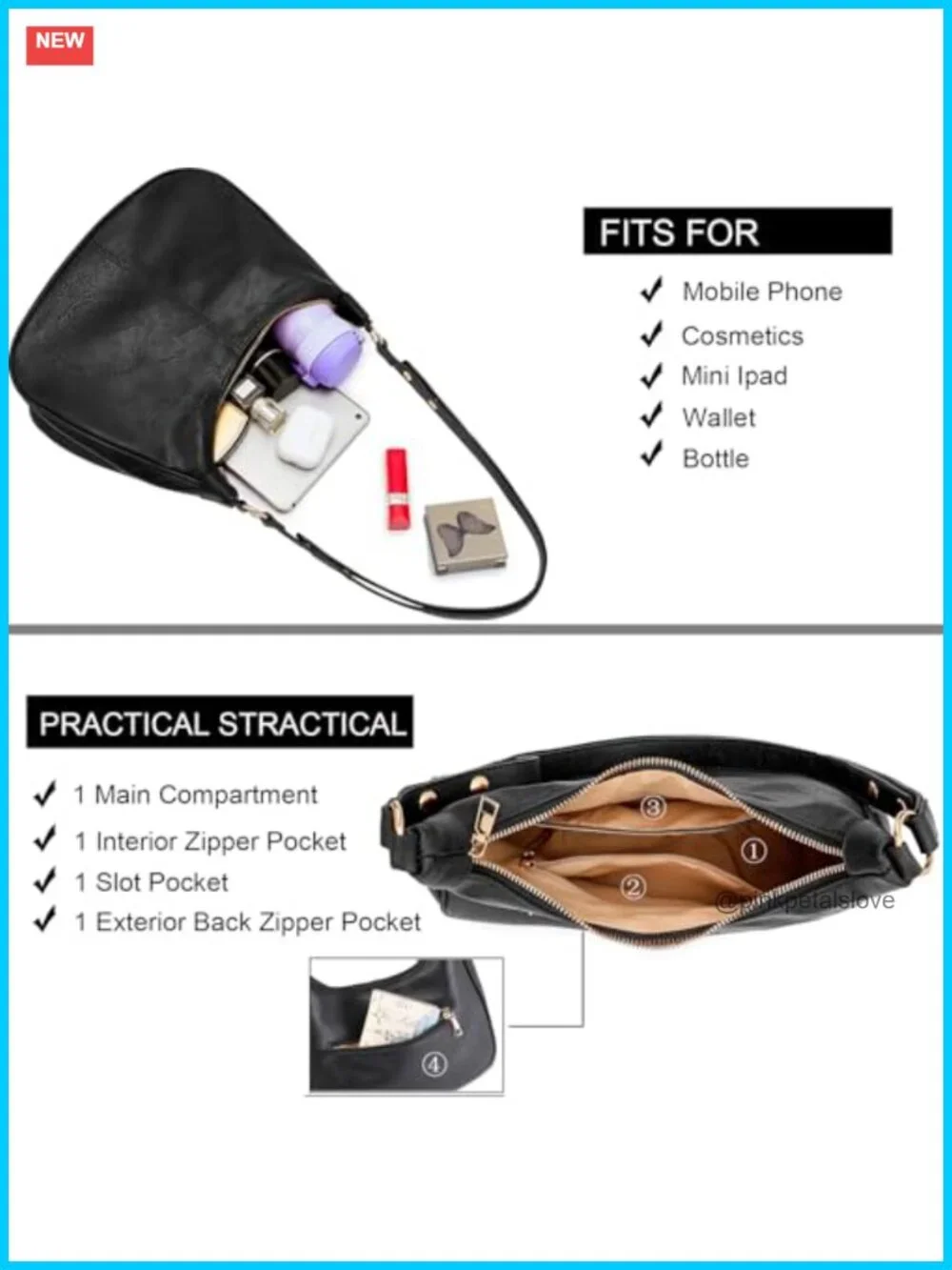 Ultra Soft Foldable Vegan Leather Crossbody Hobo Bag Tote Handbag